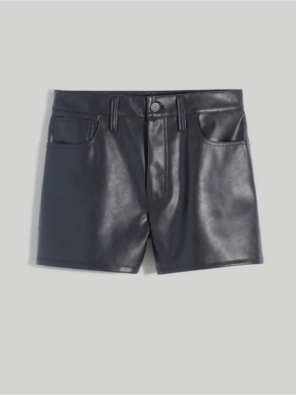 Madewell The Perfect Vintage faux leather jean short. 26 - Picture 2 of 11